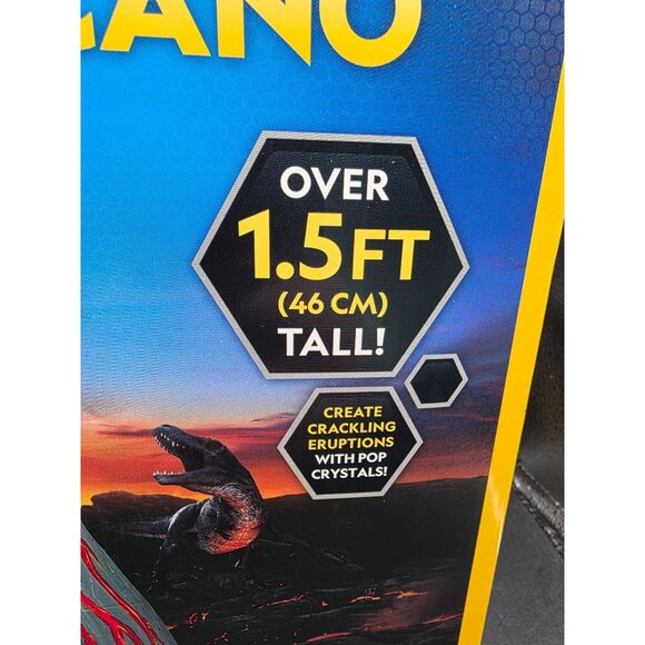 NATIONAL GEOGRAPHIC Jumbo Volcano Kit 1.5FT Eruption Science STEM Toy POP - Picture 2 of 10